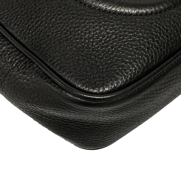 Auth GUCCI Soho Black Leather Shoulder Bag - Picture 6 of 16